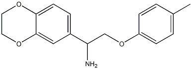 6-[1-amino-2-(4-methylphenoxy)ethyl]-2,3-dihydro-1,4-benzodioxine Struktur