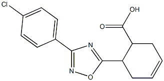 6-[3-(4-chlorophenyl)-1,2,4-oxadiazol-5-yl]cyclohex-3-ene-1-carboxylic acid Struktur