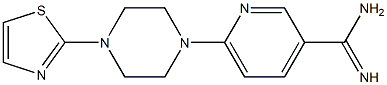 6-[4-(1,3-thiazol-2-yl)piperazin-1-yl]pyridine-3-carboximidamide Struktur