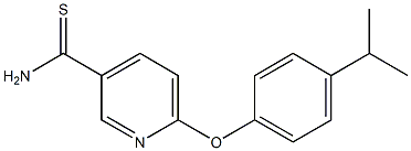 6-[4-(propan-2-yl)phenoxy]pyridine-3-carbothioamide Struktur