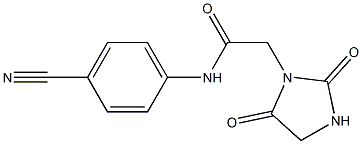 N-(4-cyanophenyl)-2-(2,5-dioxoimidazolidin-1-yl)acetamide Struktur