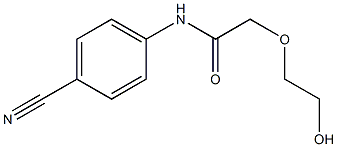 N-(4-cyanophenyl)-2-(2-hydroxyethoxy)acetamide Struktur