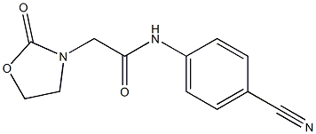 N-(4-cyanophenyl)-2-(2-oxo-1,3-oxazolidin-3-yl)acetamide Struktur