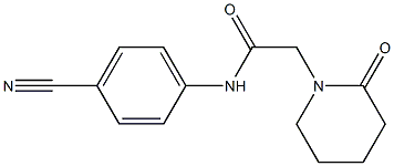 N-(4-cyanophenyl)-2-(2-oxopiperidin-1-yl)acetamide Struktur