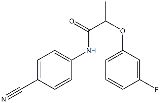 N-(4-cyanophenyl)-2-(3-fluorophenoxy)propanamide Struktur