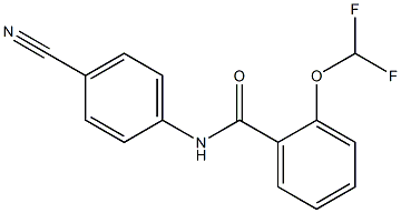 N-(4-cyanophenyl)-2-(difluoromethoxy)benzamide Struktur