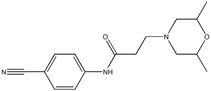 N-(4-cyanophenyl)-3-(2,6-dimethylmorpholin-4-yl)propanamide Struktur