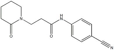 N-(4-cyanophenyl)-3-(2-oxopiperidin-1-yl)propanamide Struktur