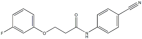 N-(4-cyanophenyl)-3-(3-fluorophenoxy)propanamide Struktur