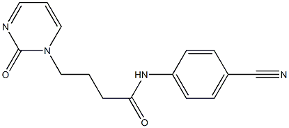 N-(4-cyanophenyl)-4-(2-oxo-1,2-dihydropyrimidin-1-yl)butanamide Struktur