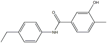 N-(4-ethylphenyl)-3-hydroxy-4-methylbenzamide Struktur