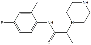 N-(4-fluoro-2-methylphenyl)-2-(piperazin-1-yl)propanamide Struktur