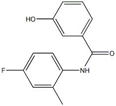 N-(4-fluoro-2-methylphenyl)-3-hydroxybenzamide Struktur