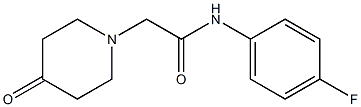 N-(4-fluorophenyl)-2-(4-oxopiperidin-1-yl)acetamide Struktur