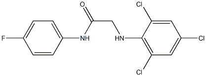 N-(4-fluorophenyl)-2-[(2,4,6-trichlorophenyl)amino]acetamide Struktur