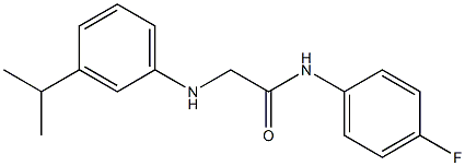 N-(4-fluorophenyl)-2-{[3-(propan-2-yl)phenyl]amino}acetamide Struktur