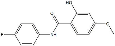 N-(4-fluorophenyl)-2-hydroxy-4-methoxybenzamide Struktur