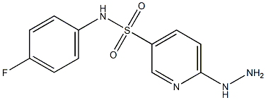 N-(4-fluorophenyl)-6-hydrazinylpyridine-3-sulfonamide Struktur