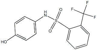 N-(4-hydroxyphenyl)-2-(trifluoromethyl)benzene-1-sulfonamide Struktur