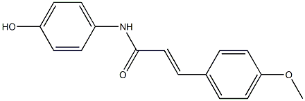 N-(4-hydroxyphenyl)-3-(4-methoxyphenyl)prop-2-enamide Struktur