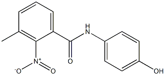 N-(4-hydroxyphenyl)-3-methyl-2-nitrobenzamide Struktur