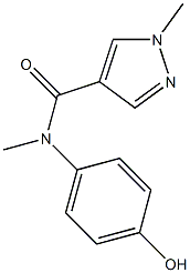 N-(4-hydroxyphenyl)-N,1-dimethyl-1H-pyrazole-4-carboxamide Struktur