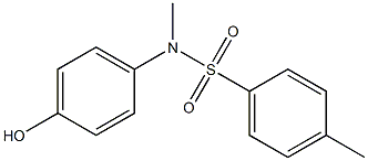 N-(4-hydroxyphenyl)-N,4-dimethylbenzene-1-sulfonamide Struktur