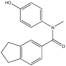 N-(4-hydroxyphenyl)-N-methyl-2,3-dihydro-1H-indene-5-carboxamide Struktur