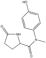 N-(4-hydroxyphenyl)-N-methyl-5-oxopyrrolidine-2-carboxamide Struktur