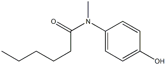 N-(4-hydroxyphenyl)-N-methylhexanamide Struktur