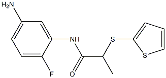 N-(5-amino-2-fluorophenyl)-2-(thiophen-2-ylsulfanyl)propanamide Struktur