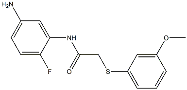 N-(5-amino-2-fluorophenyl)-2-[(3-methoxyphenyl)sulfanyl]acetamide Struktur