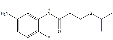 N-(5-amino-2-fluorophenyl)-3-(butan-2-ylsulfanyl)propanamide Struktur