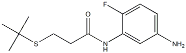 N-(5-amino-2-fluorophenyl)-3-(tert-butylsulfanyl)propanamide Struktur