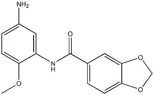 N-(5-amino-2-methoxyphenyl)-1,3-benzodioxole-5-carboxamide Struktur