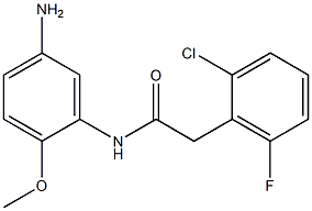 N-(5-amino-2-methoxyphenyl)-2-(2-chloro-6-fluorophenyl)acetamide Struktur