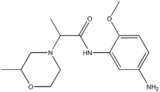 N-(5-amino-2-methoxyphenyl)-2-(2-methylmorpholin-4-yl)propanamide Struktur