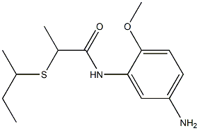 N-(5-amino-2-methoxyphenyl)-2-(butan-2-ylsulfanyl)propanamide Struktur