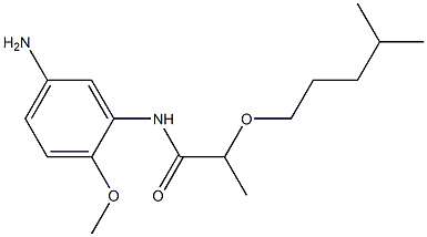 N-(5-amino-2-methoxyphenyl)-2-[(4-methylpentyl)oxy]propanamide Struktur