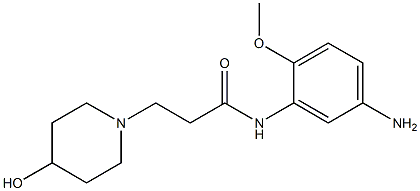 N-(5-amino-2-methoxyphenyl)-3-(4-hydroxypiperidin-1-yl)propanamide Struktur