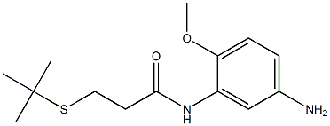 N-(5-amino-2-methoxyphenyl)-3-(tert-butylsulfanyl)propanamide Struktur