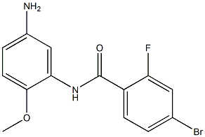 N-(5-amino-2-methoxyphenyl)-4-bromo-2-fluorobenzamide Struktur