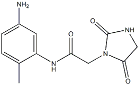 N-(5-amino-2-methylphenyl)-2-(2,5-dioxoimidazolidin-1-yl)acetamide Struktur