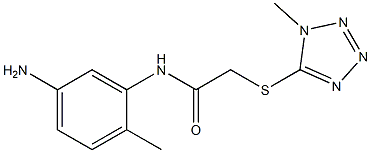 N-(5-amino-2-methylphenyl)-2-[(1-methyl-1H-1,2,3,4-tetrazol-5-yl)sulfanyl]acetamide Struktur