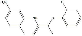 N-(5-amino-2-methylphenyl)-2-[(2-fluorophenyl)sulfanyl]propanamide Struktur