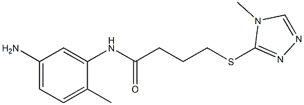 N-(5-amino-2-methylphenyl)-4-[(4-methyl-4H-1,2,4-triazol-3-yl)sulfanyl]butanamide Struktur