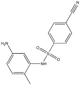 N-(5-amino-2-methylphenyl)-4-cyanobenzene-1-sulfonamide Struktur