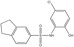 N-(5-chloro-2-hydroxyphenyl)-2,3-dihydro-1H-indene-5-sulfonamide Struktur