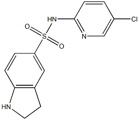 N-(5-chloropyridin-2-yl)-2,3-dihydro-1H-indole-5-sulfonamide Struktur