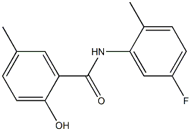 N-(5-fluoro-2-methylphenyl)-2-hydroxy-5-methylbenzamide Struktur